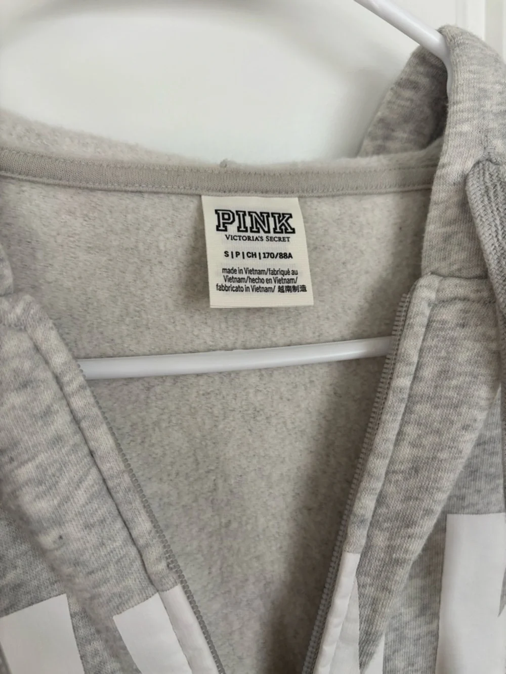 PINK Gray Fleece Zip Up Jacket - Picture 5 of 5